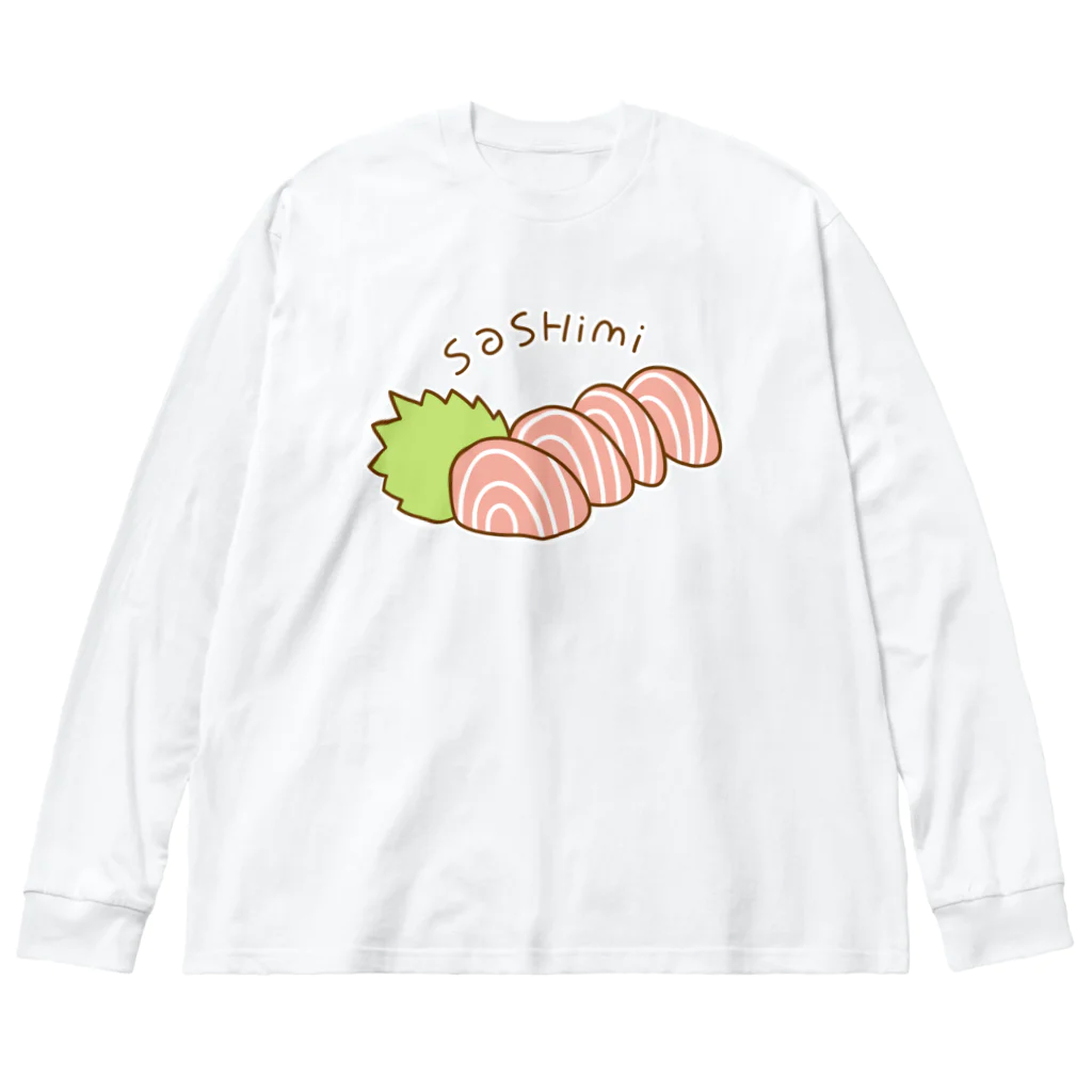 ちゃやまのSashimi-salmon ビッグシルエットロングスリーブTシャツ