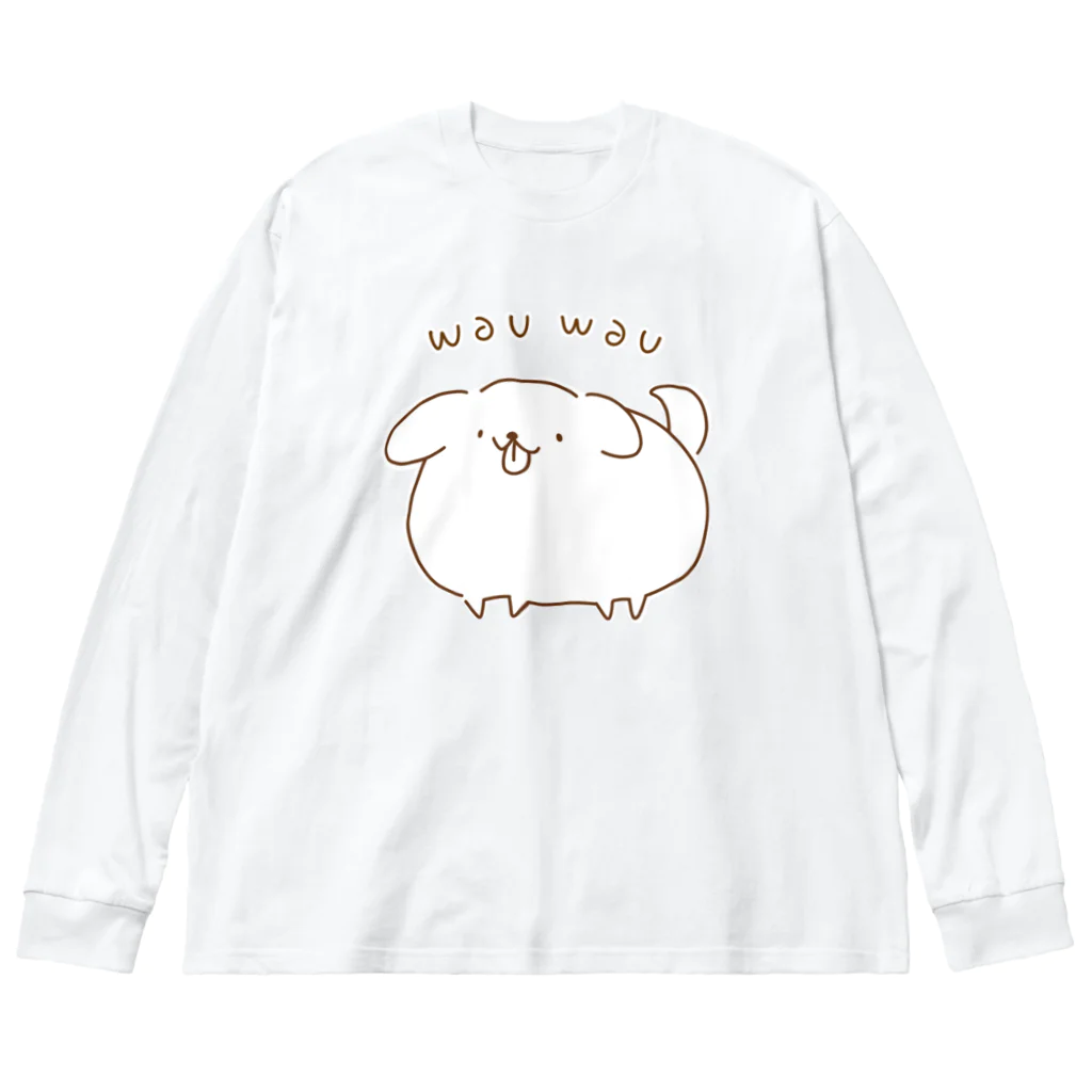 ちゃやまのwauwau-もっち ビッグシルエットロングスリーブTシャツ