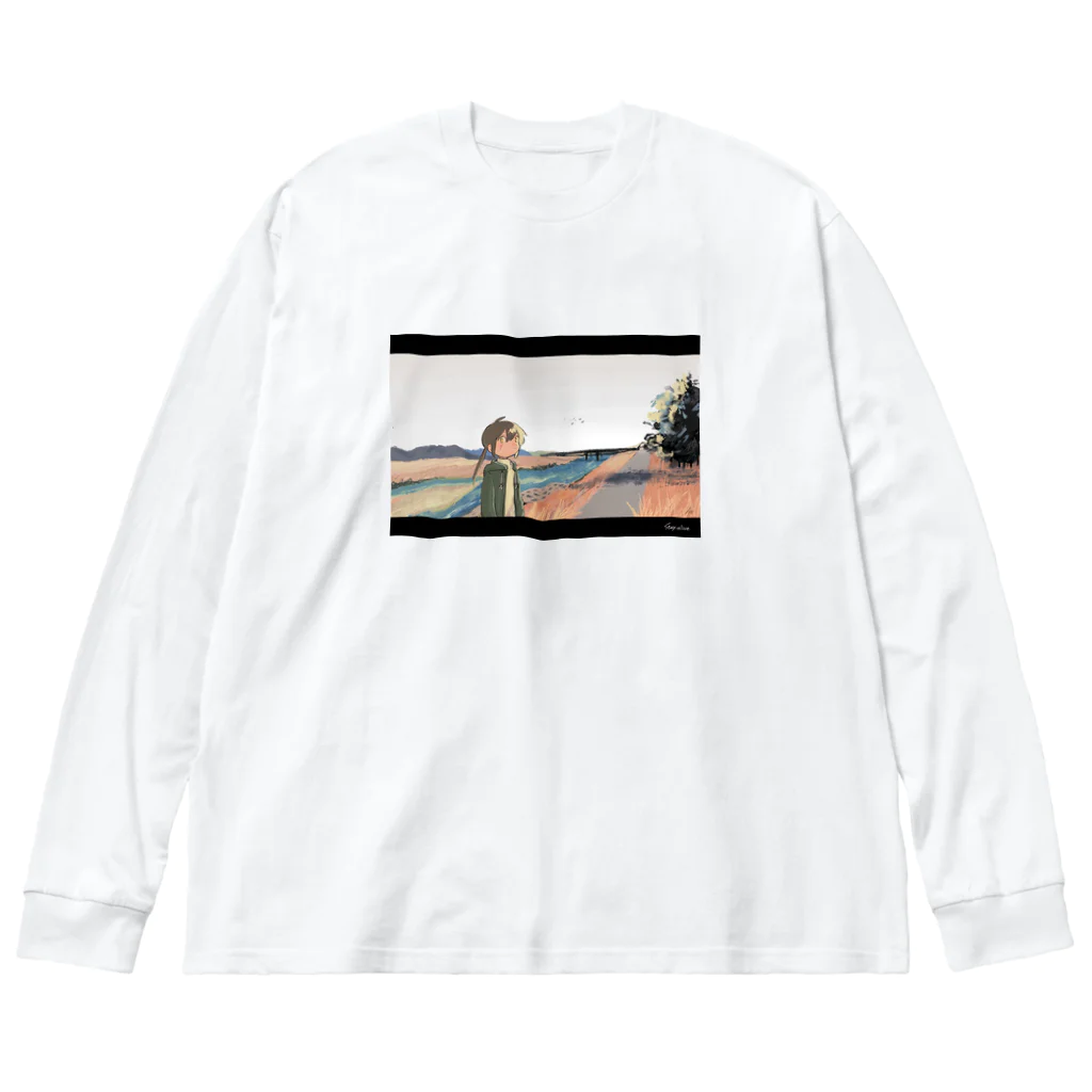 twilostの冬の河川敷 Big Long Sleeve T-Shirt