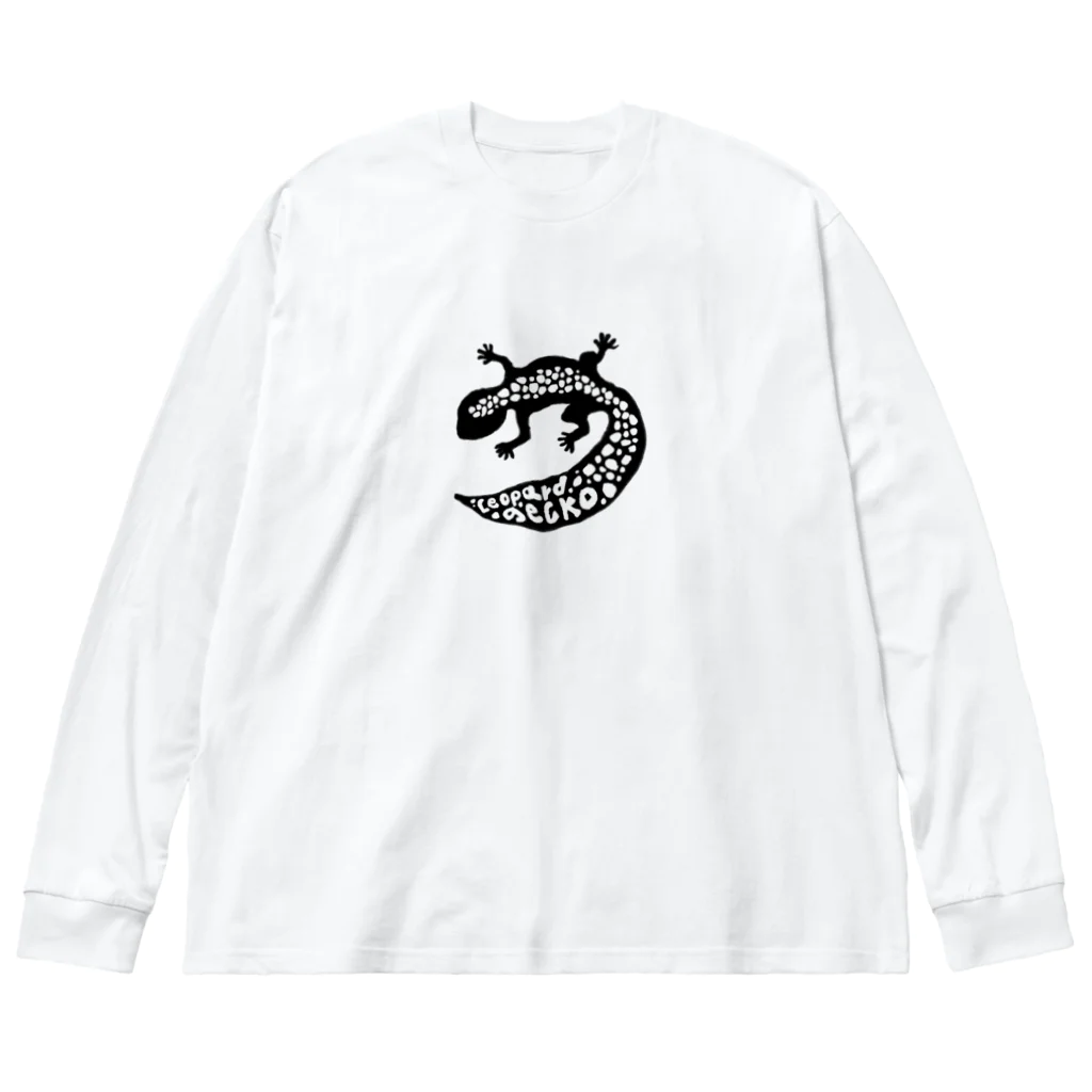 okmfamilyのレオパシルエットロングＴシャツ Big Long Sleeve T-Shirt