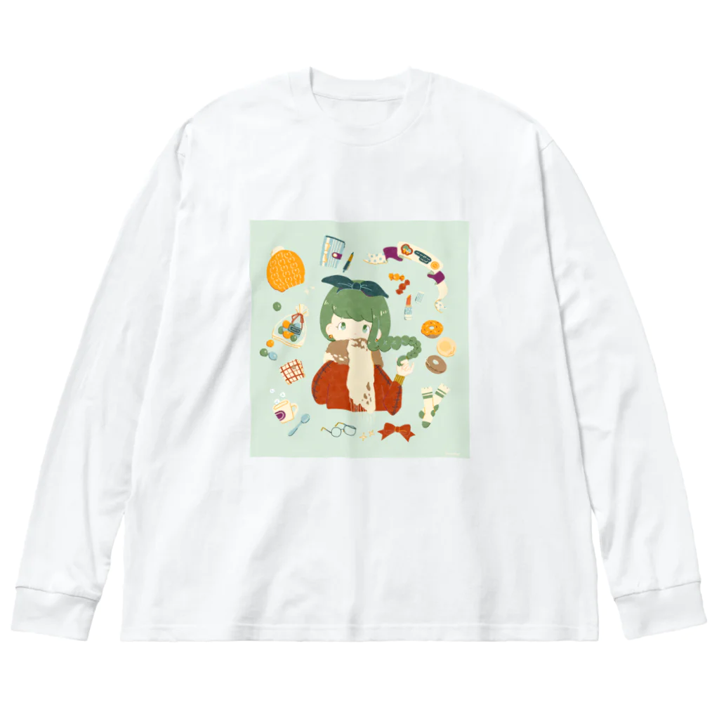 pop-popのPOP girl 『like』 ビッグシルエットロングスリーブTシャツ