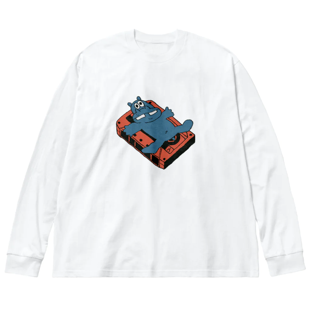 SYOKENのカバとカセットテープ(カラー) ビッグシルエットロングスリーブTシャツ