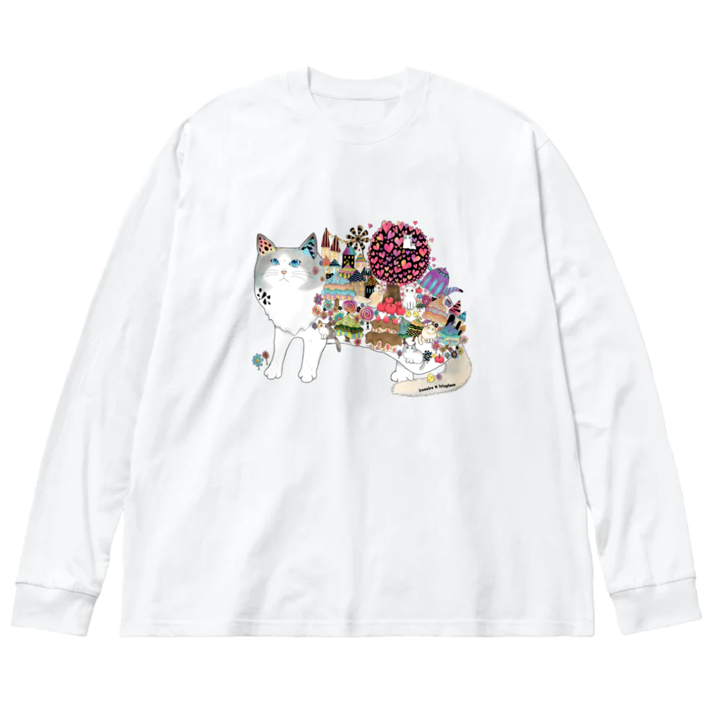 IRISPLACEのRagdoll town （ ラグドール / 猫 ） ビッグシルエットロングスリーブTシャツ