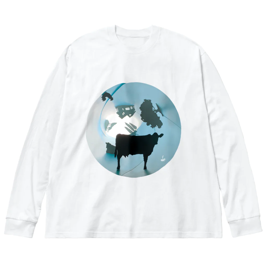 fDESIGNのfm_41_Cow ビッグシルエットロングスリーブTシャツ