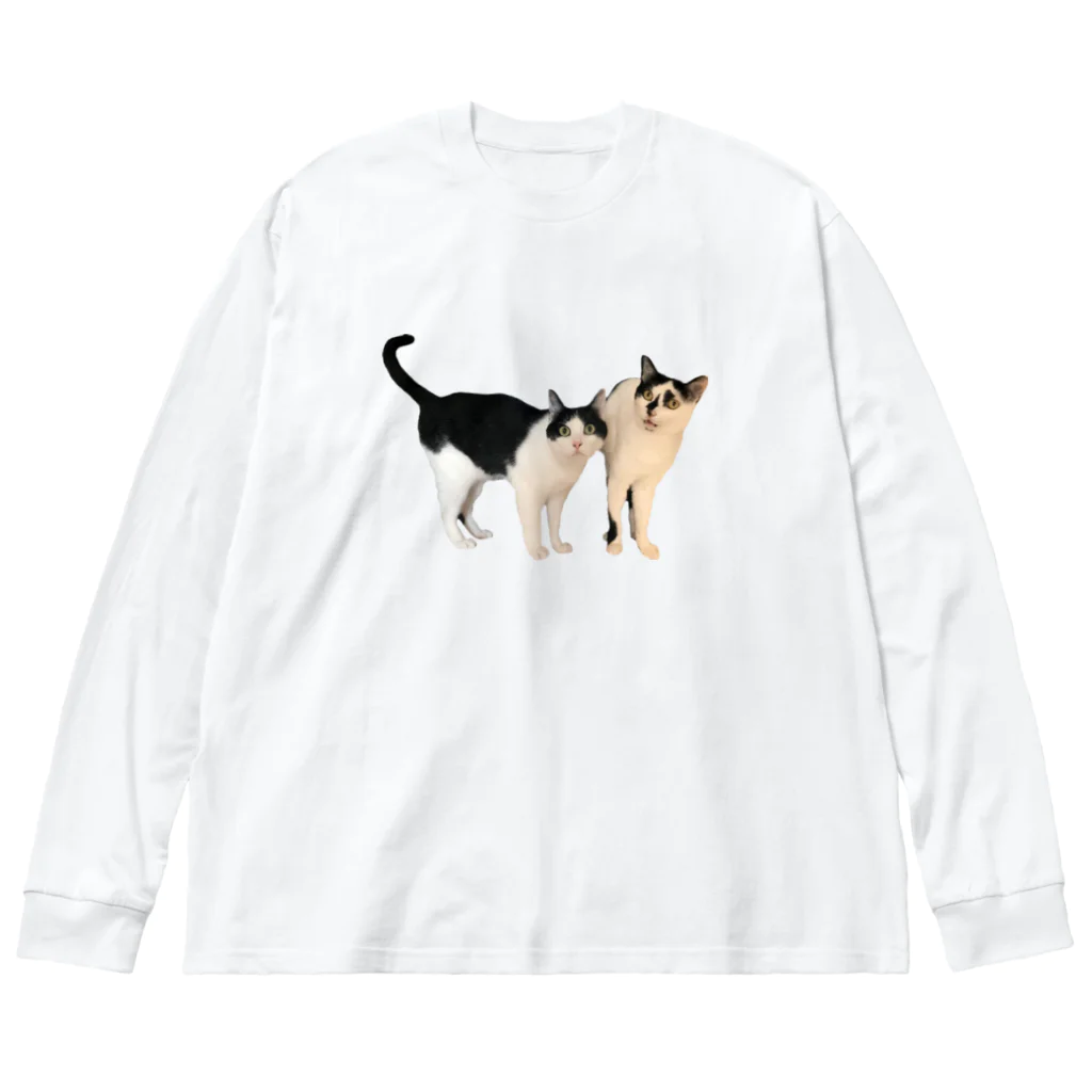 猫太郎のちこぷと猫太郎 ビッグシルエットロングスリーブTシャツ