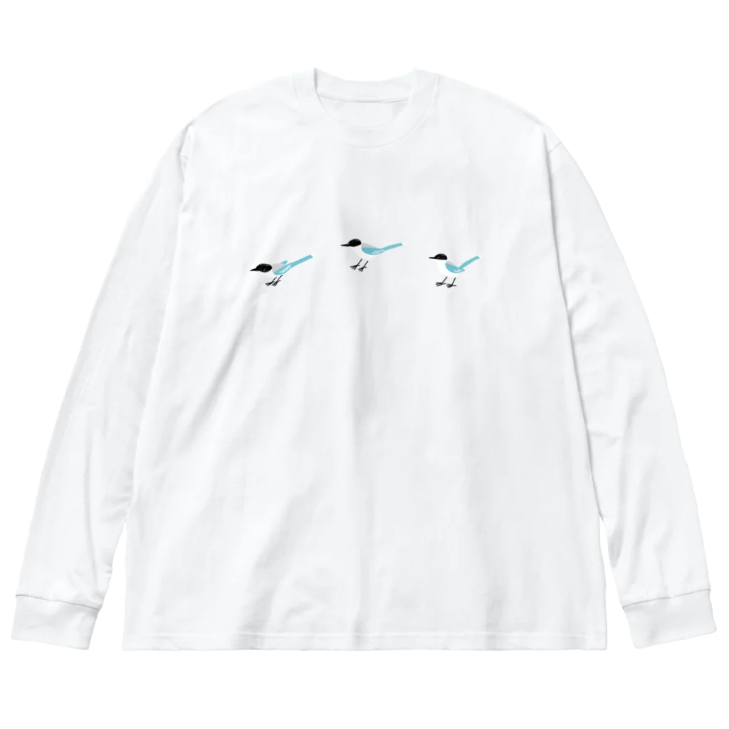 でこぱち商店のオナガがぴょん Big Long Sleeve T-Shirt