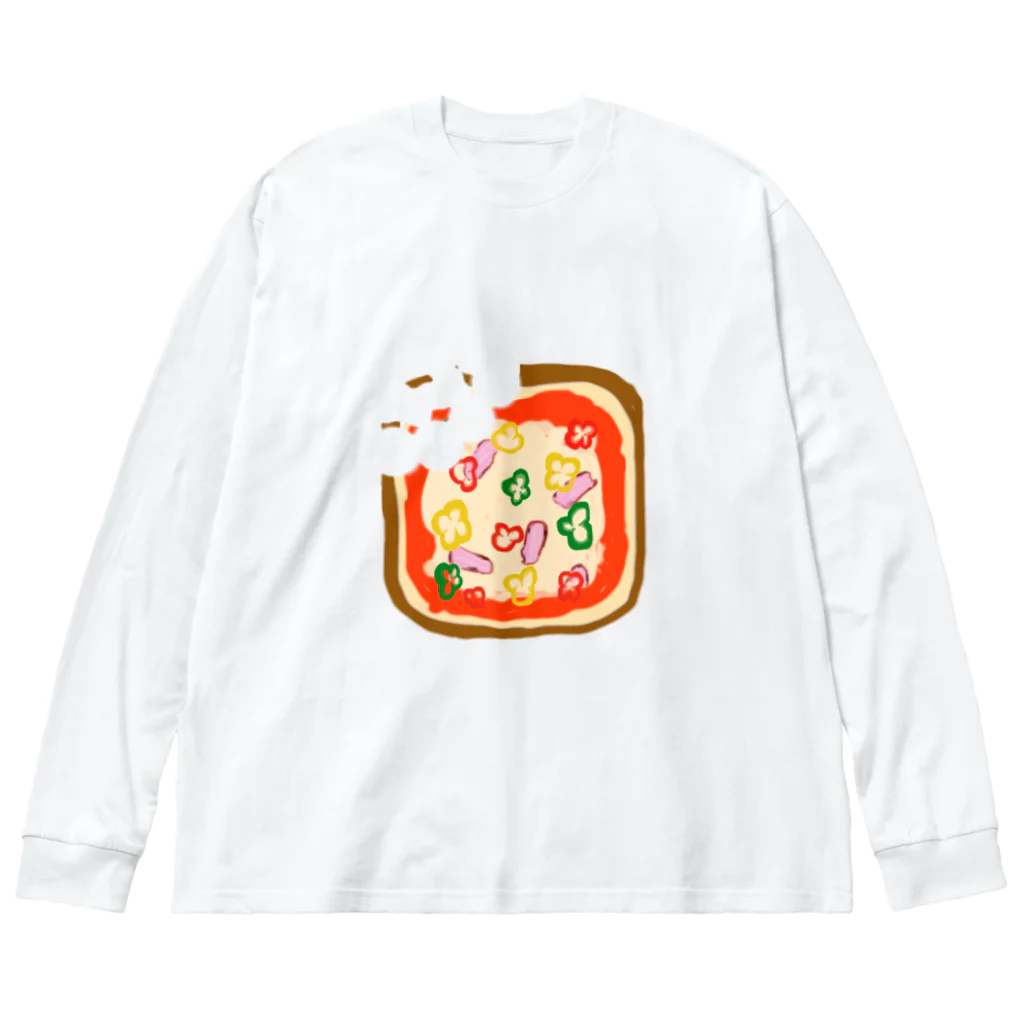 kibi_sunのぴざとーすと ビッグシルエットロングスリーブTシャツ