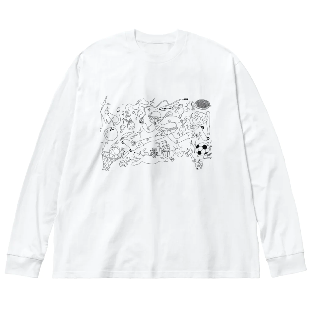 とものお店のアクティブモンスター Big Long Sleeve T-Shirt