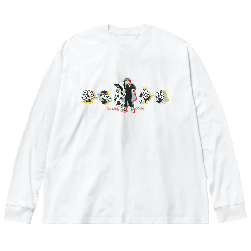 Pretty! showcase@SUZURI/まつもとめいこのDancing COWs ビッグシルエットロングスリーブTシャツ