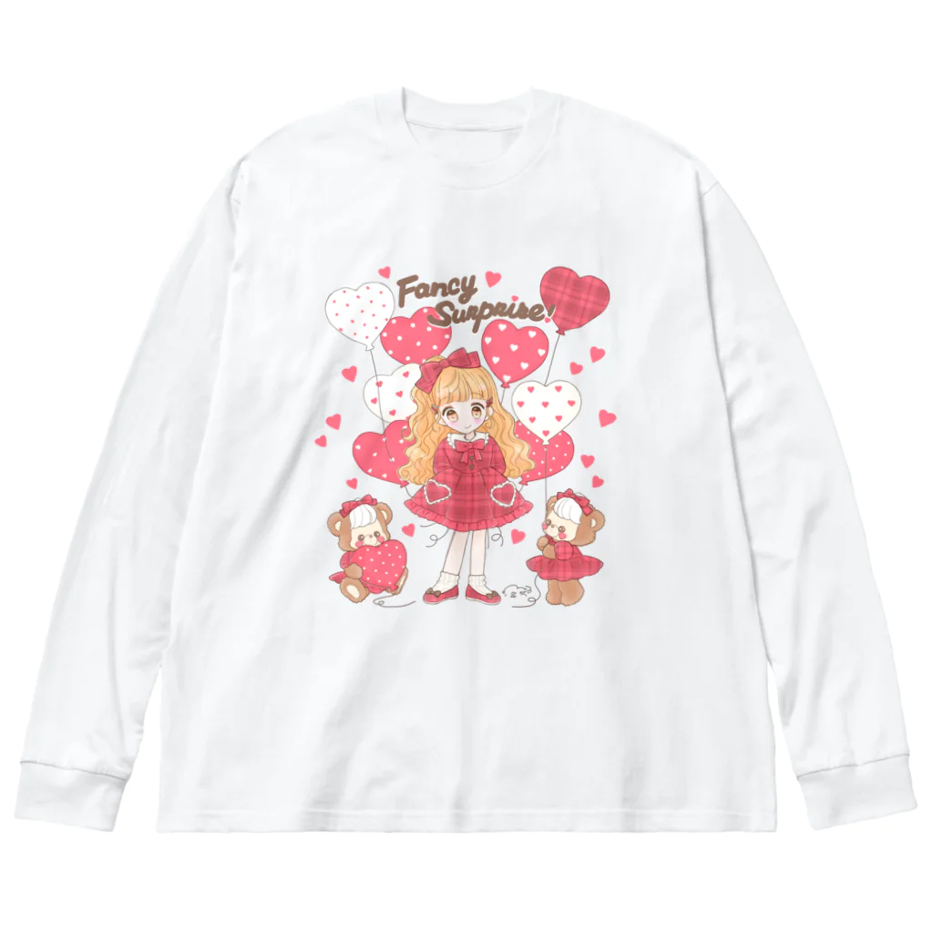 Fancy Surprise!の♡Valentine’s Heart Balloon♡ Big Long Sleeve T-Shirt