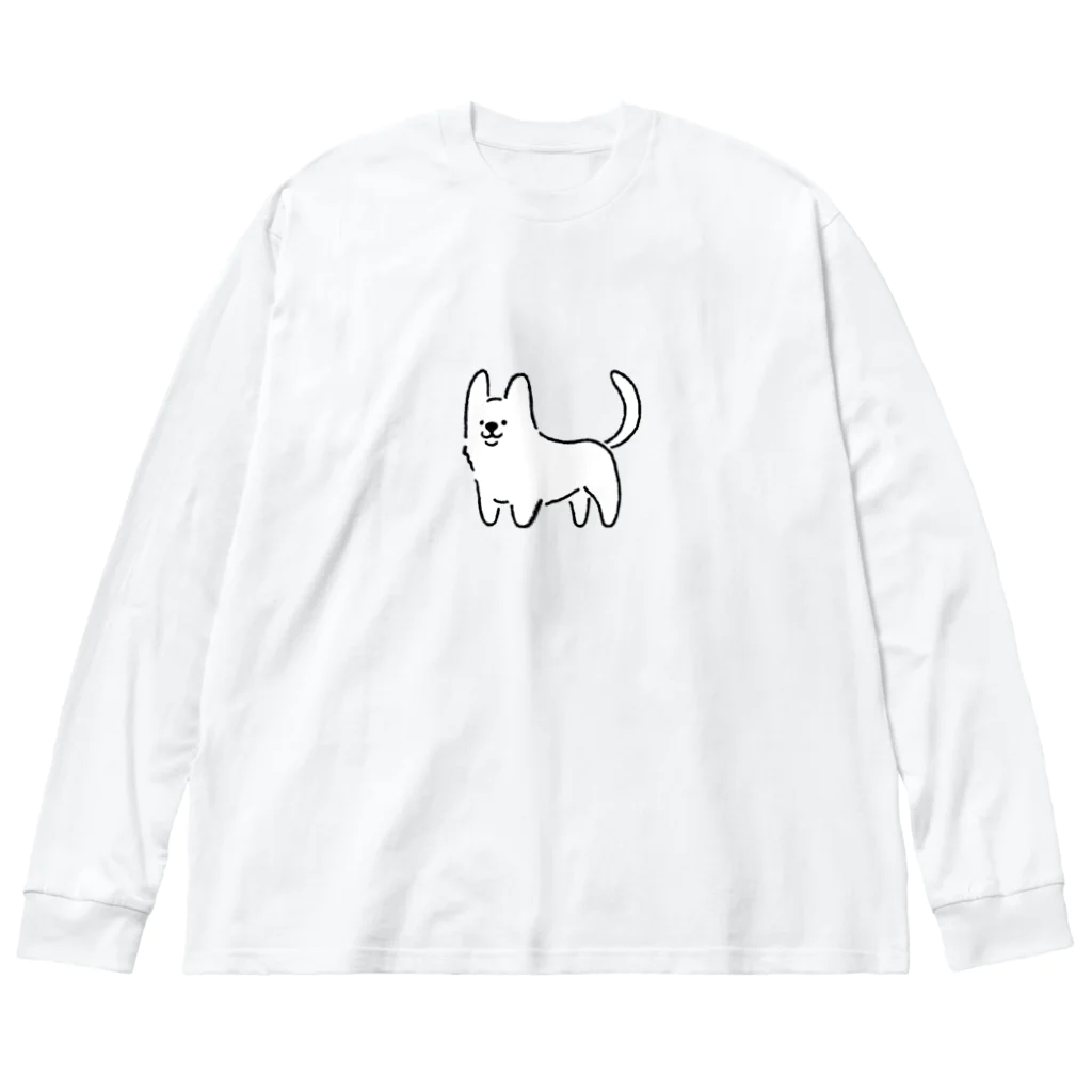 サメ わりとおもいのコーギー真っ白しっぽ Big Long Sleeve T-Shirt