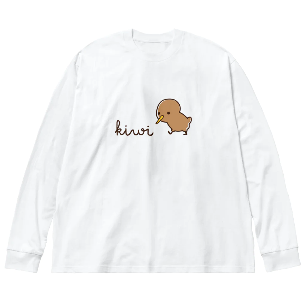 Kucchのとことこキウイくん（カラー） ビッグシルエットロングスリーブTシャツ