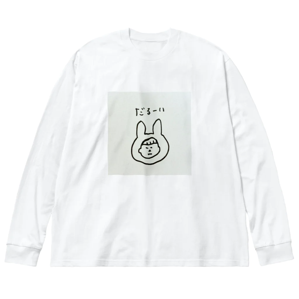 眠眠ショップのだるだるの洋服 Big Long Sleeve T-Shirt