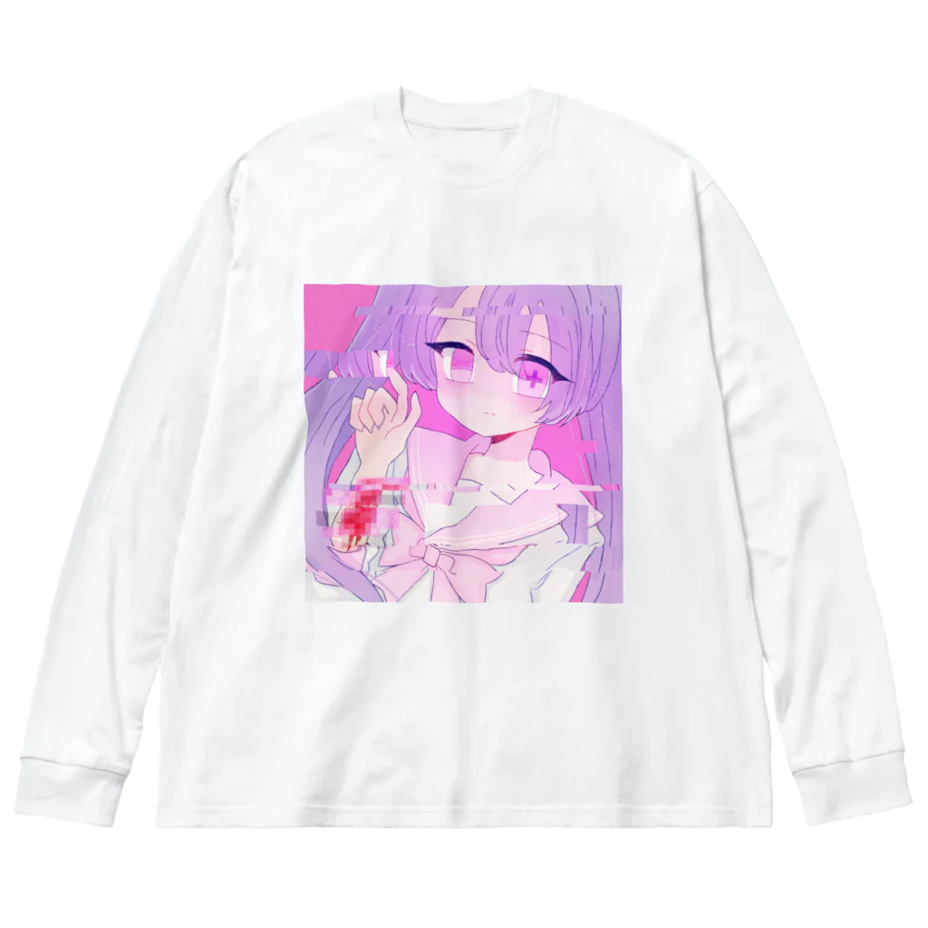 あくむ病院の病み子ちゃん ビッグシルエットロングスリーブTシャツ