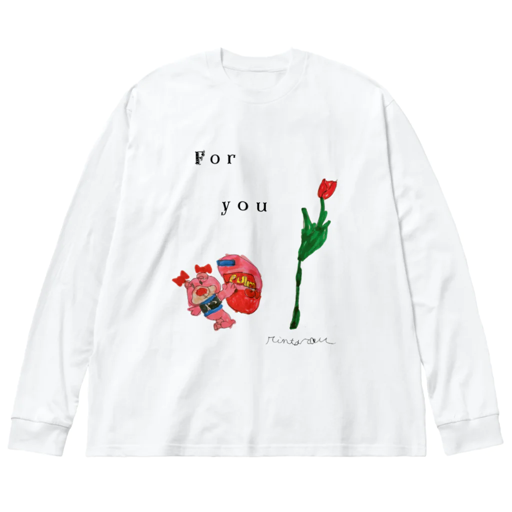 や さ し い き も ちのくまみぃ　ふぉーゆ Big Long Sleeve T-Shirt