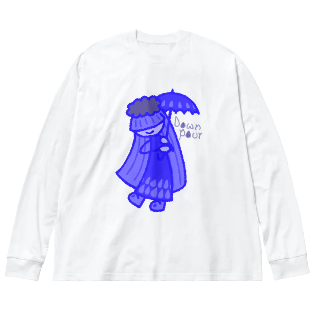 ウサネコのウェザーず＊ドシャブリさん Big Long Sleeve T-Shirt