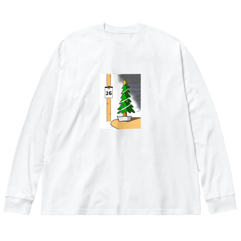 SAKURA スタイルのクリスマスの終わり ビッグシルエットロングスリーブTシャツ