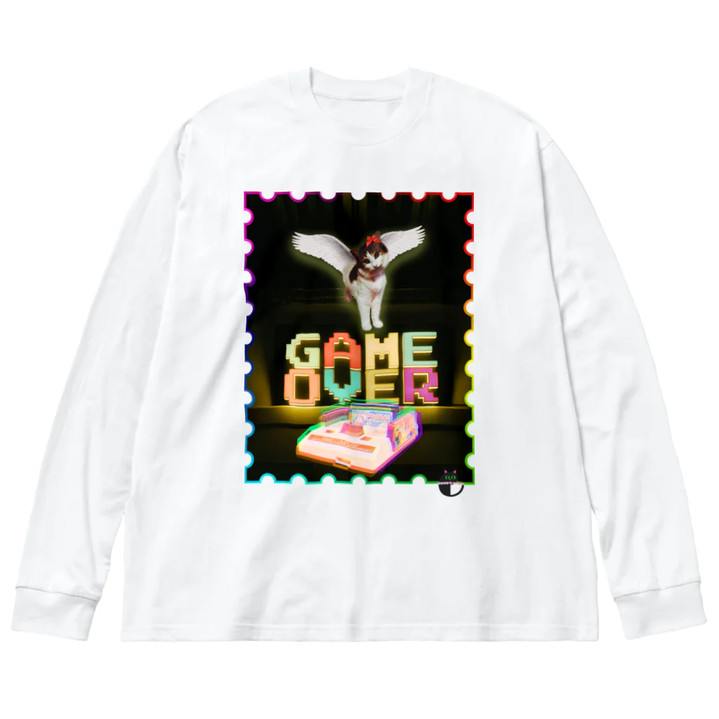 𝙈𝙊𝙈𝙊'𝙨 𝙎𝙝𝙤𝙥のGAME OVER ビッグシルエットロングスリーブTシャツ