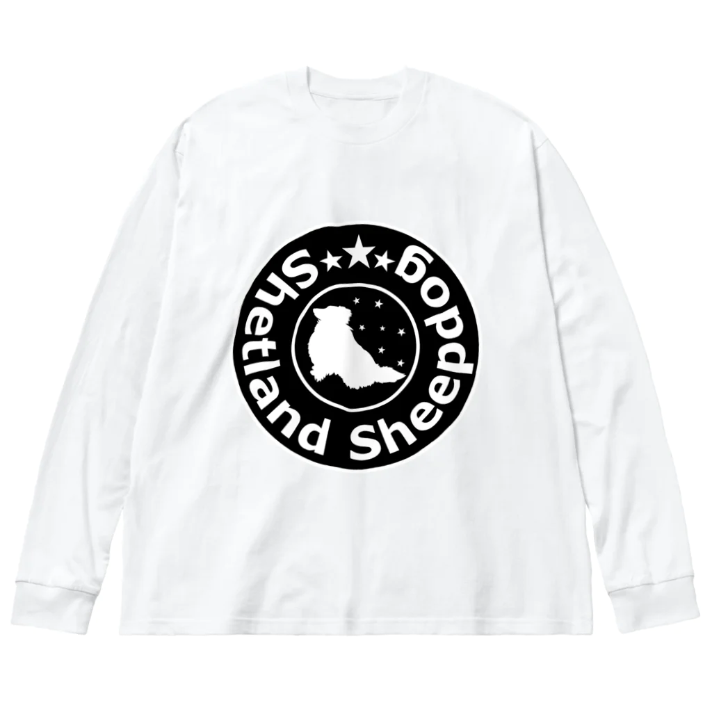 こてつ日誌のお座りシェルティ【ロゴ風】 Big Long Sleeve T-Shirt