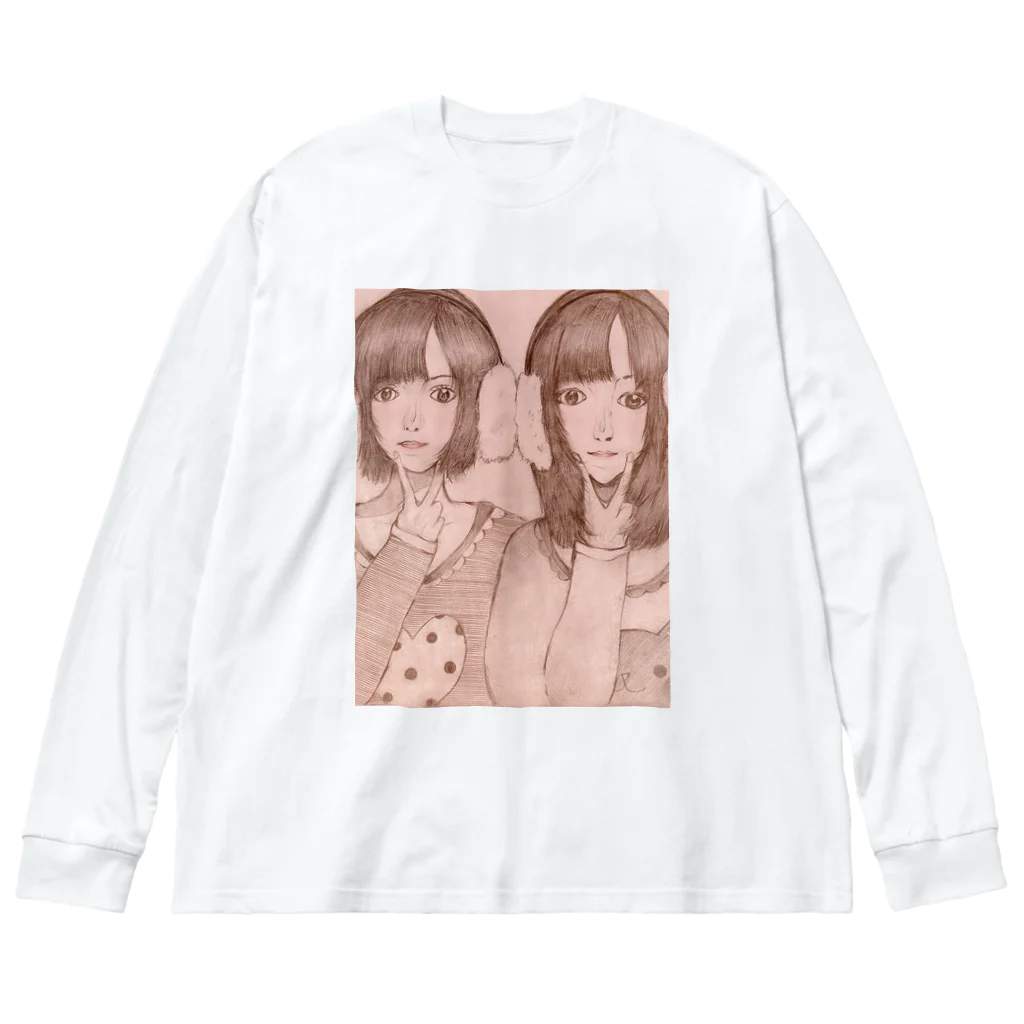 じゅんな🦄🌙の双子ちゃん ビッグシルエットロングスリーブTシャツ