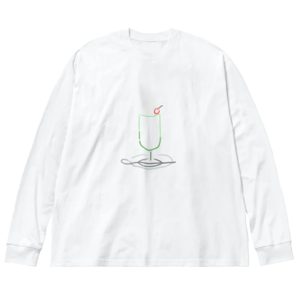 涙風(るいかぜ)のクリームソーダ(もじ) Big Long Sleeve T-Shirt