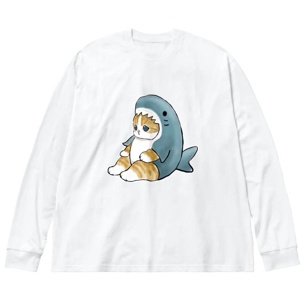 mofusandのサメにゃん Big Long Sleeve T-Shirt