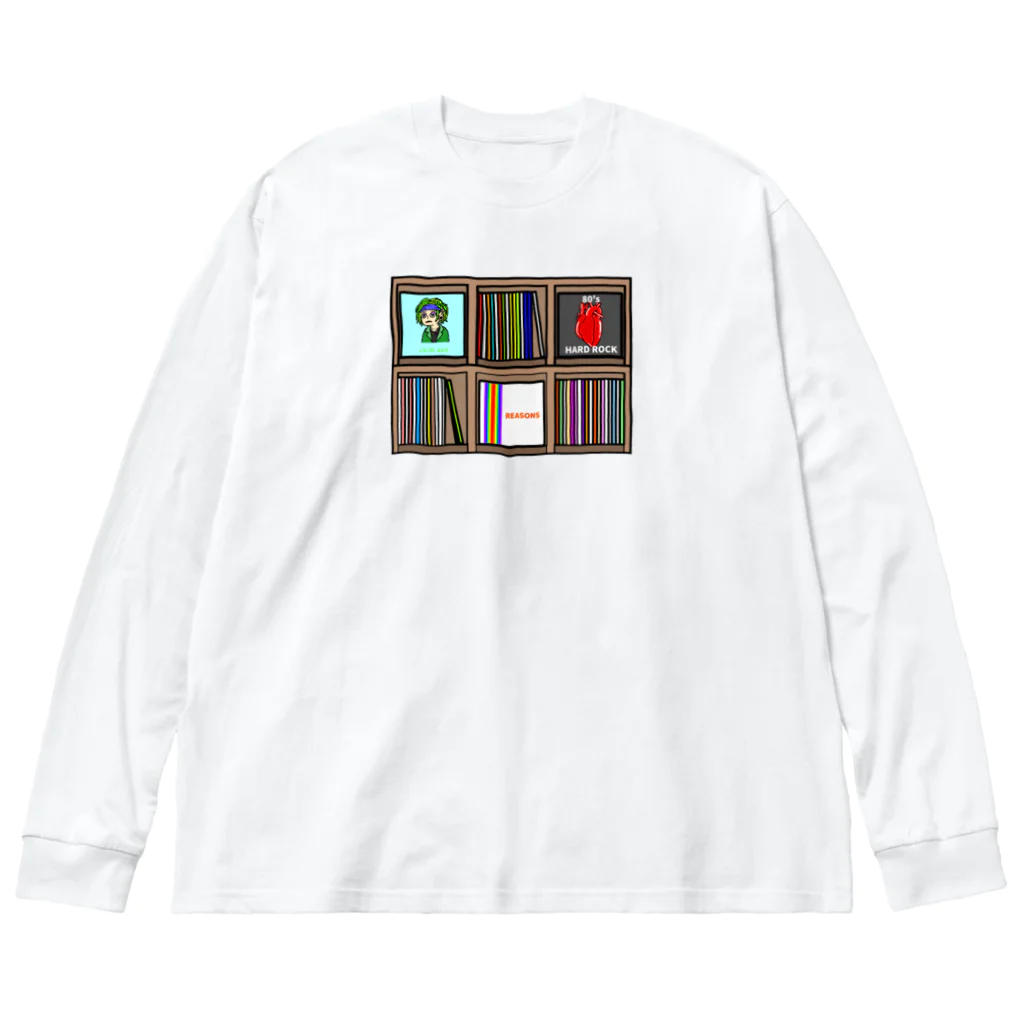 Hachijuhachiのレコードラック💿 Big Long Sleeve T-Shirt