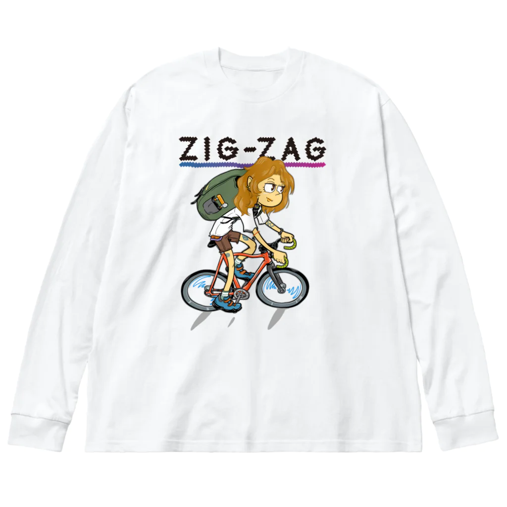 nidan-illustrationの“ZIG-ZAG” 2 ビッグシルエットロングスリーブTシャツ