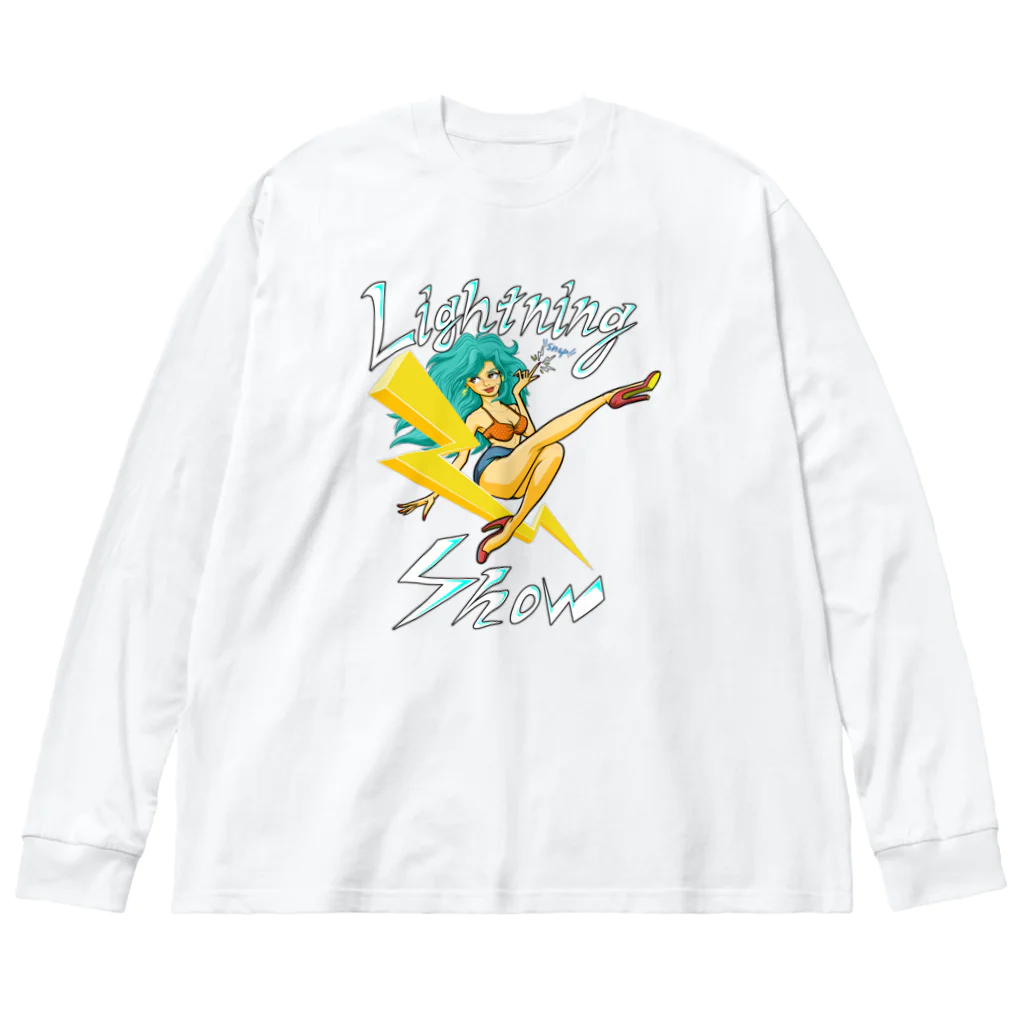 nidan-illustrationの“Lightning Show” Big Long Sleeve T-Shirt