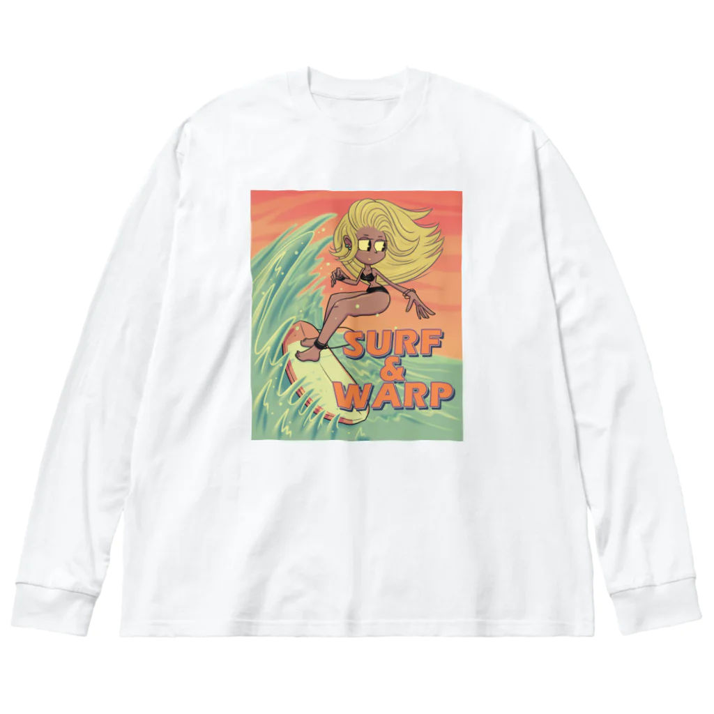 nidan-illustrationの"SURF & WARP" Big Long Sleeve T-Shirt