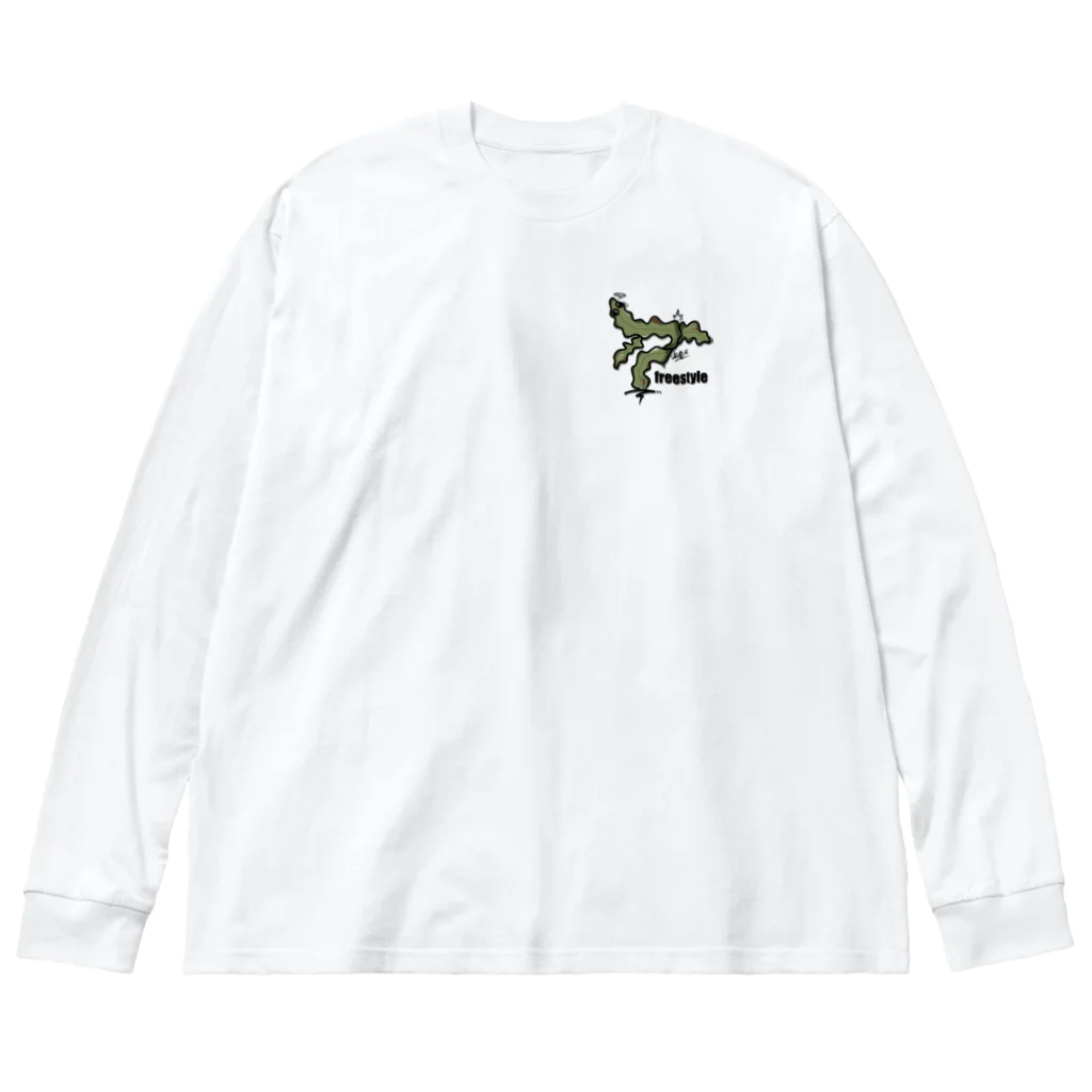 snaggedgorillaの海藻 freestyle ビッグシルエットロングスリーブTシャツ