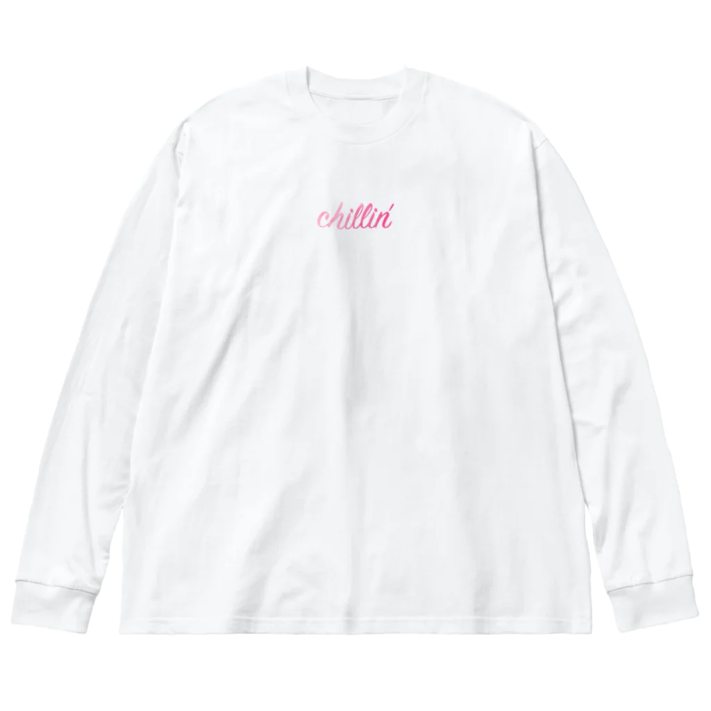 chillin’ clothingのchillin' Pink Big Long Sleeve T-Shirt