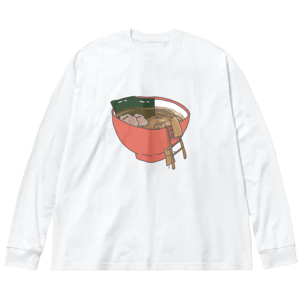 ちゅわんわんのメンマたち~ラーメン脱出ver.~ ビッグシルエットロングスリーブTシャツ