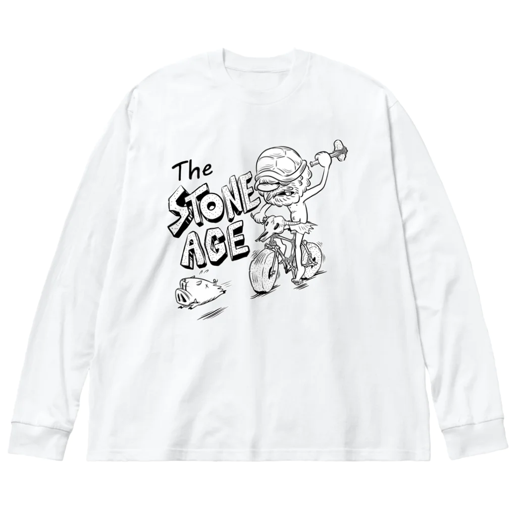 nidan-illustrationの"The STONE AGE" #1 ビッグシルエットロングスリーブTシャツ