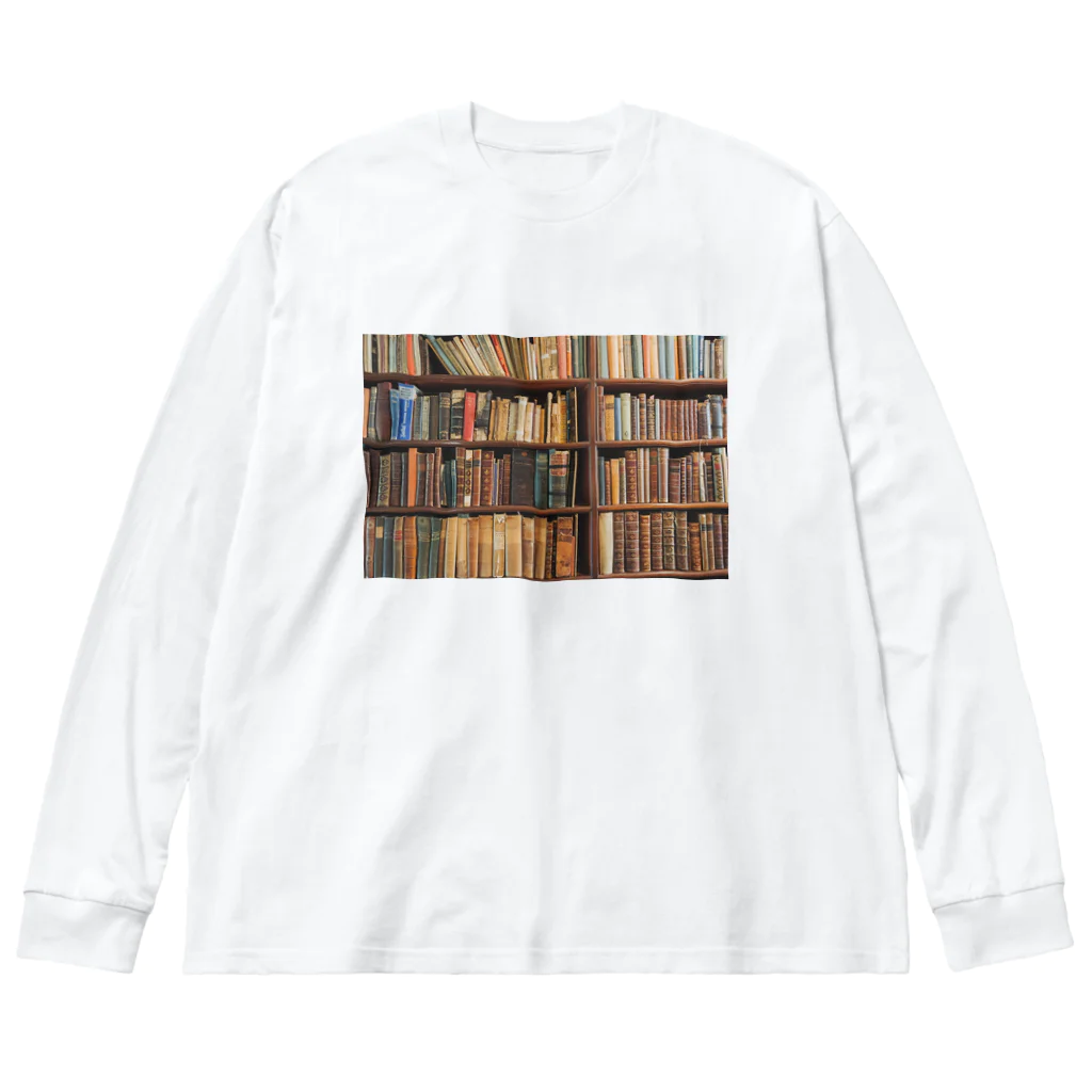 Teatime ティータイムの書斎　本の部屋 ビッグシルエットロングスリーブTシャツ