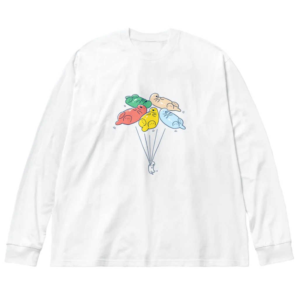 ラッッッコ屋のラッッッコ「バルーン」 Big Long Sleeve T-Shirt