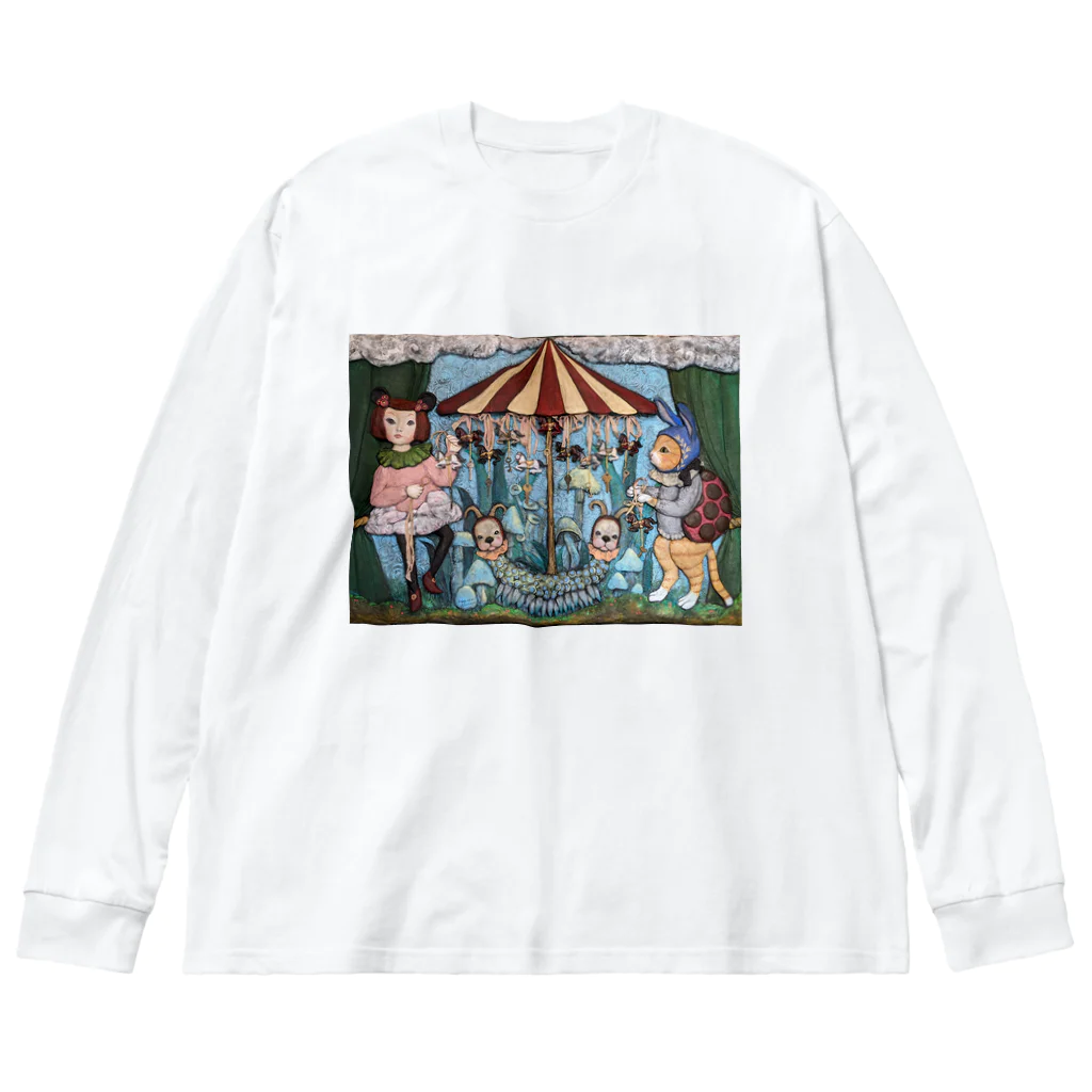 ＫＩＮＯＰＩ→Ｓ（キノピーズ）のモリの鍵掛け傘 Big Long Sleeve T-Shirt