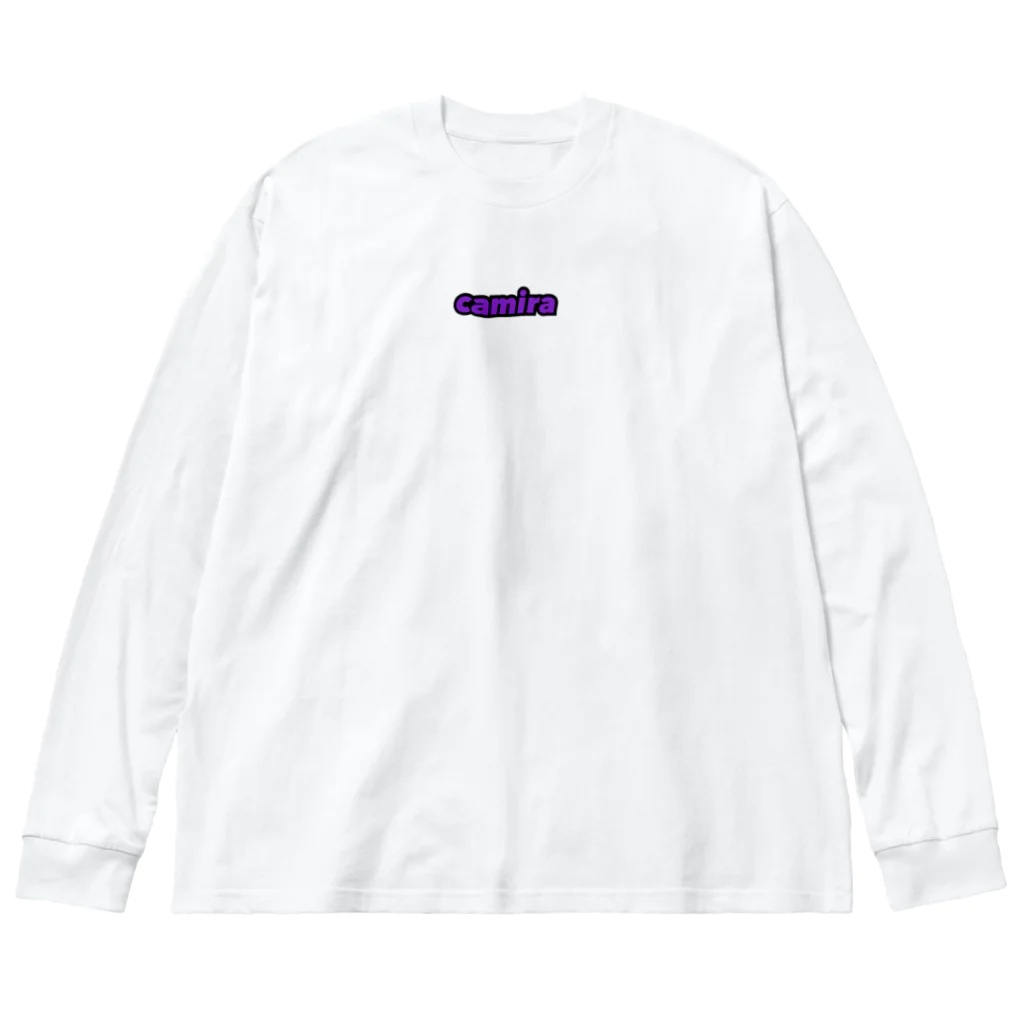 ishiwatakoのcamiraパープルロゴ ビッグシルエットロングスリーブTシャツ