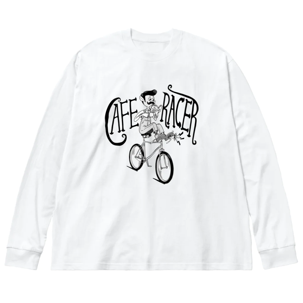 nidan-illustrationの"CAFE RACER" Big Long Sleeve T-Shirt