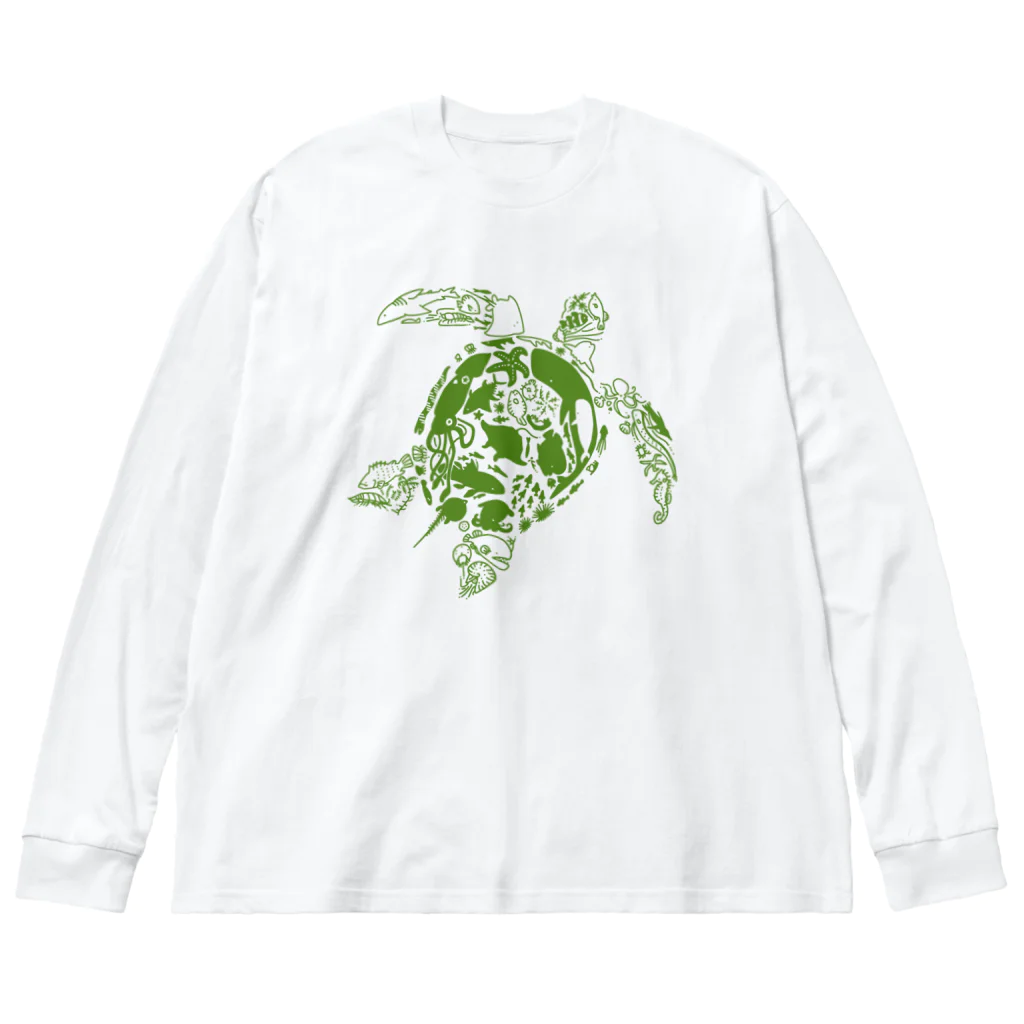 びりぃのうみがめ さかな Big Long Sleeve T-Shirt