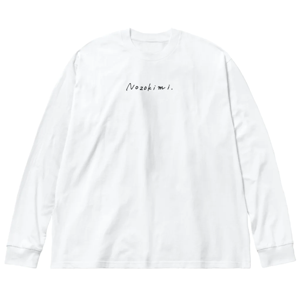 he bi ku chiのNozokimi(バックプリント） Big Long Sleeve T-Shirt