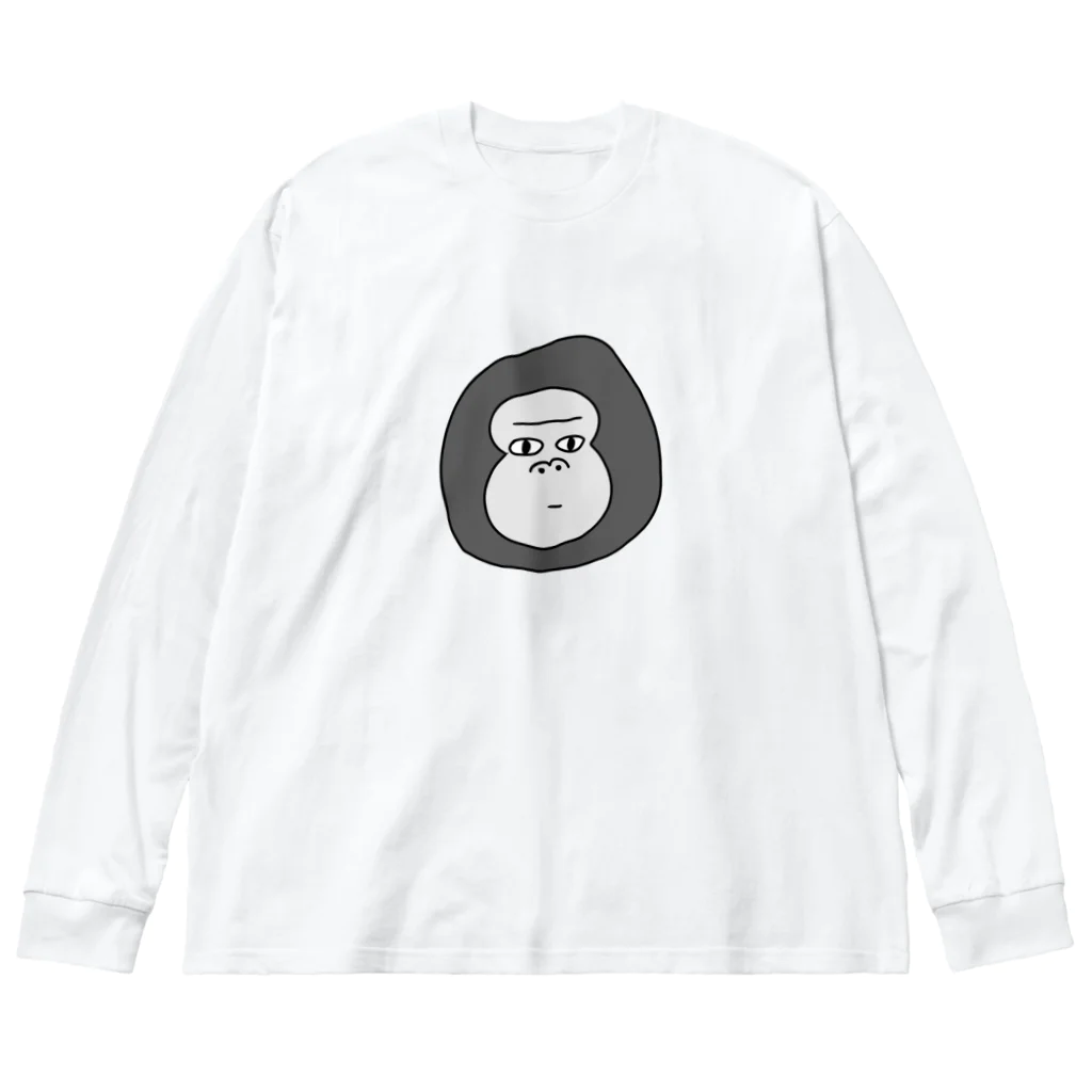 こもこものスンスンごりらくん ビッグシルエットロングスリーブTシャツ