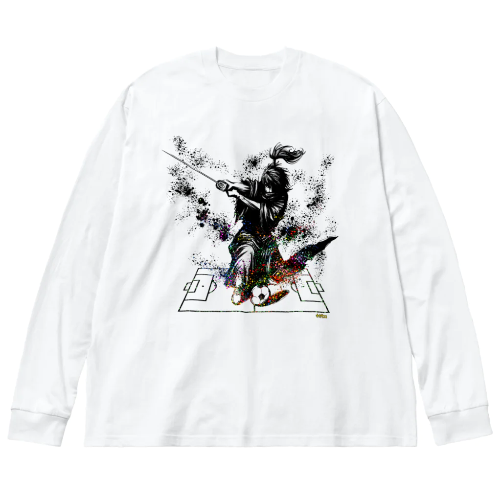 きくちひろ｜イラストレーターの墨侍（カラー）  Big Long Sleeve T-Shirt