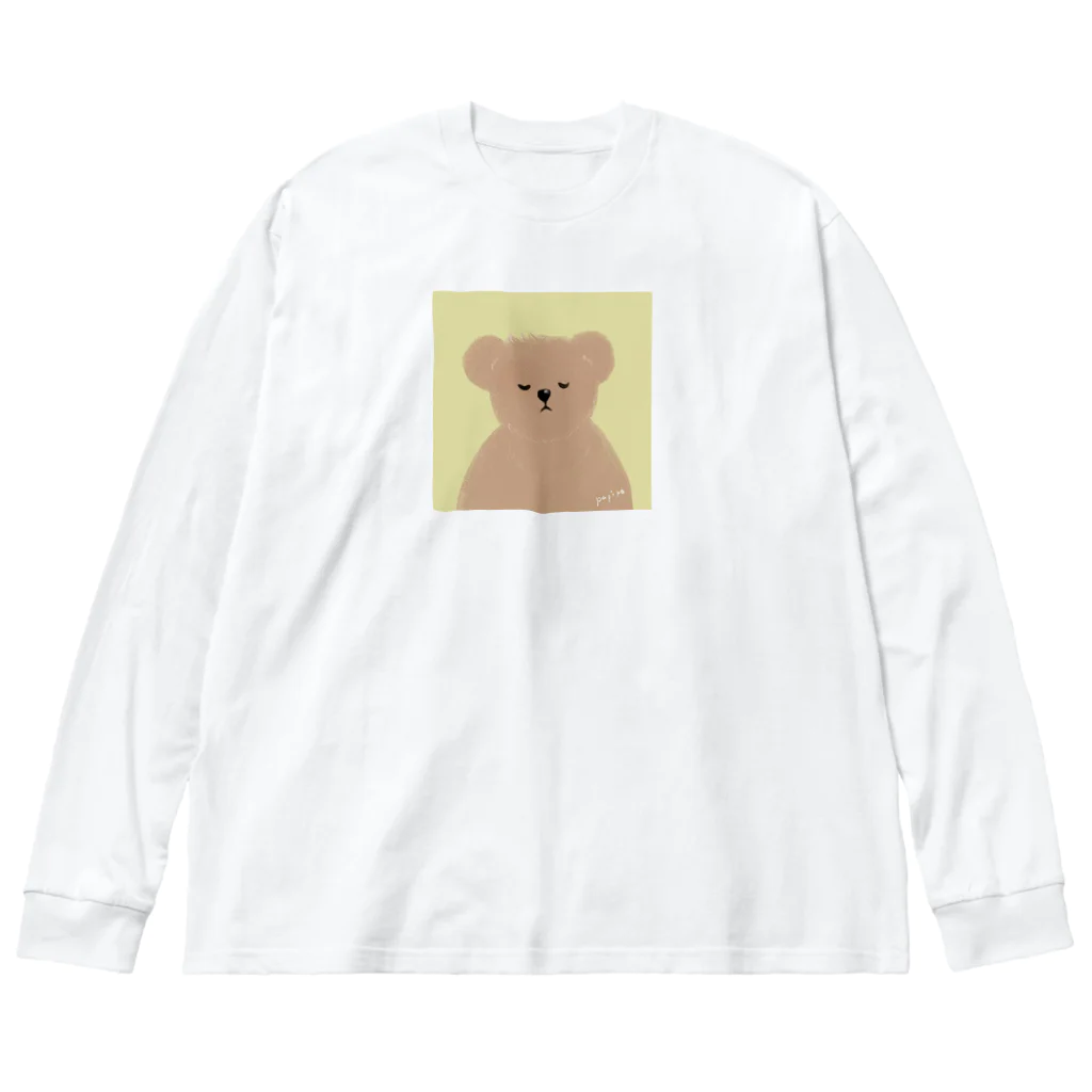 papiko くまさんのうたたね　くまさん Big Long Sleeve T-Shirt