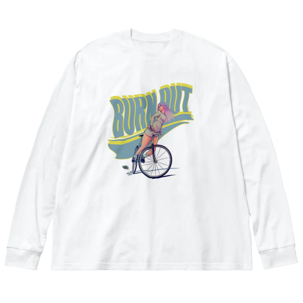 nidan-illustrationの"BURN OUT" ビッグシルエットロングスリーブTシャツ