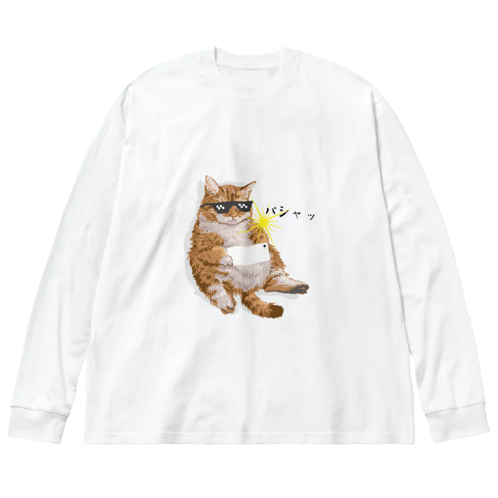 Creatures！SHOPの撮影する猫 ビッグシルエットロングスリーブTシャツ