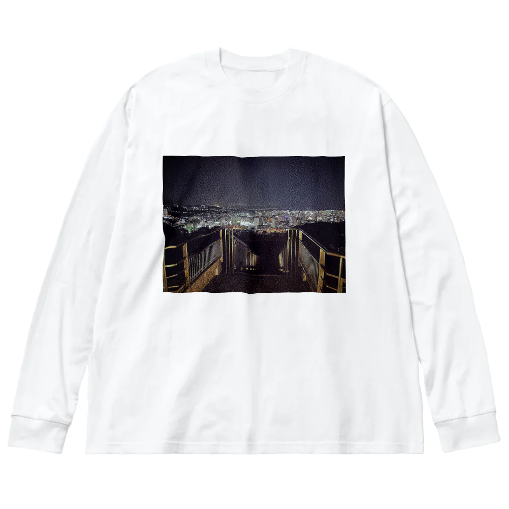 Calmの夜景 ビッグシルエットロングスリーブTシャツ