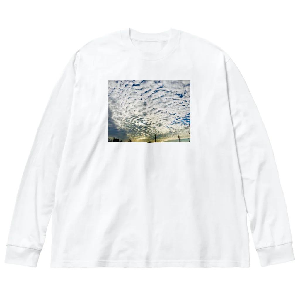 DAIPUKUの夕焼け曇 ビッグシルエットロングスリーブTシャツ