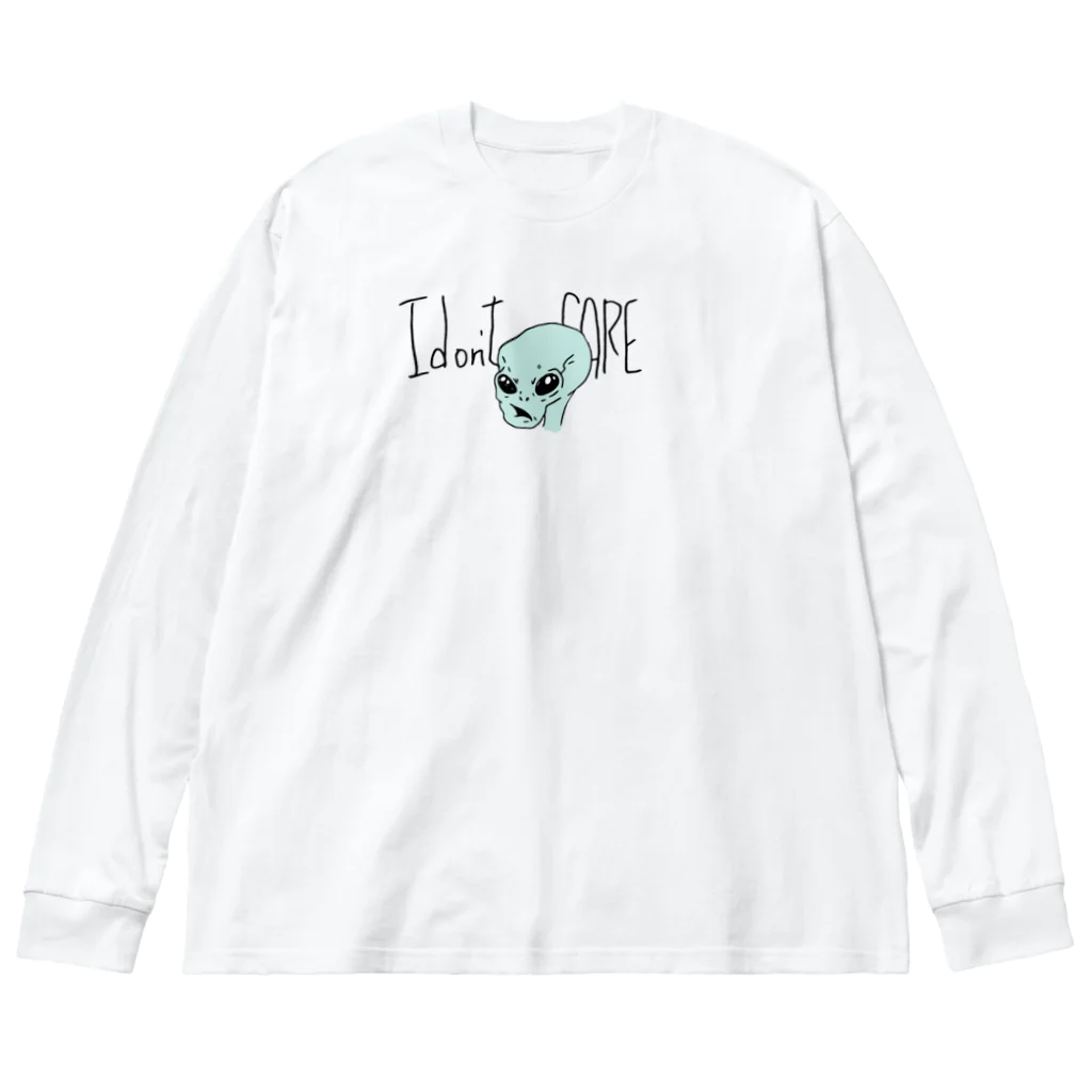 BOOKSのI don’t Care color Big Long Sleeve T-Shirt