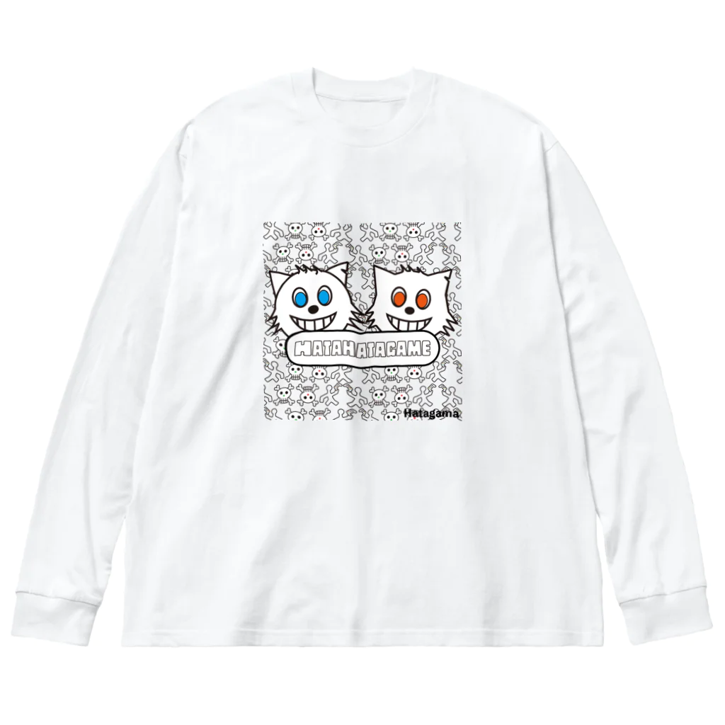 hatashopのウルフ君とウルフちゃん ビッグシルエットロングスリーブTシャツ